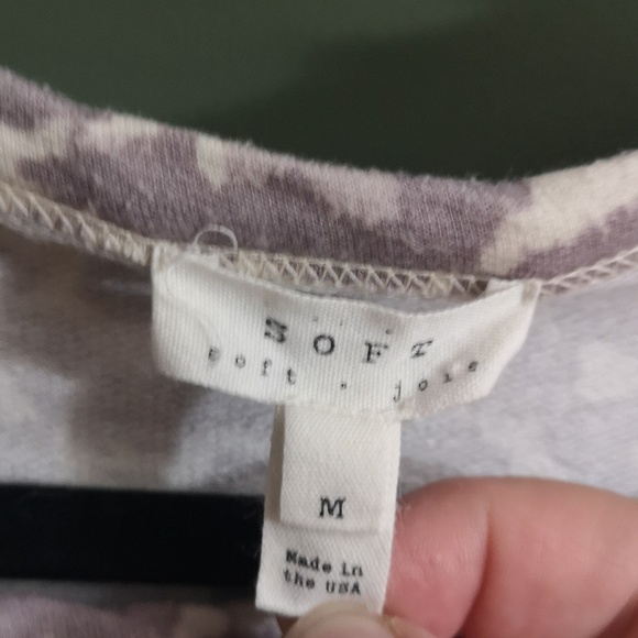 Joie Soft Joie Animal Print Scoop Neck Light Long Sleeve Top Sz M - Picture 4 of 5